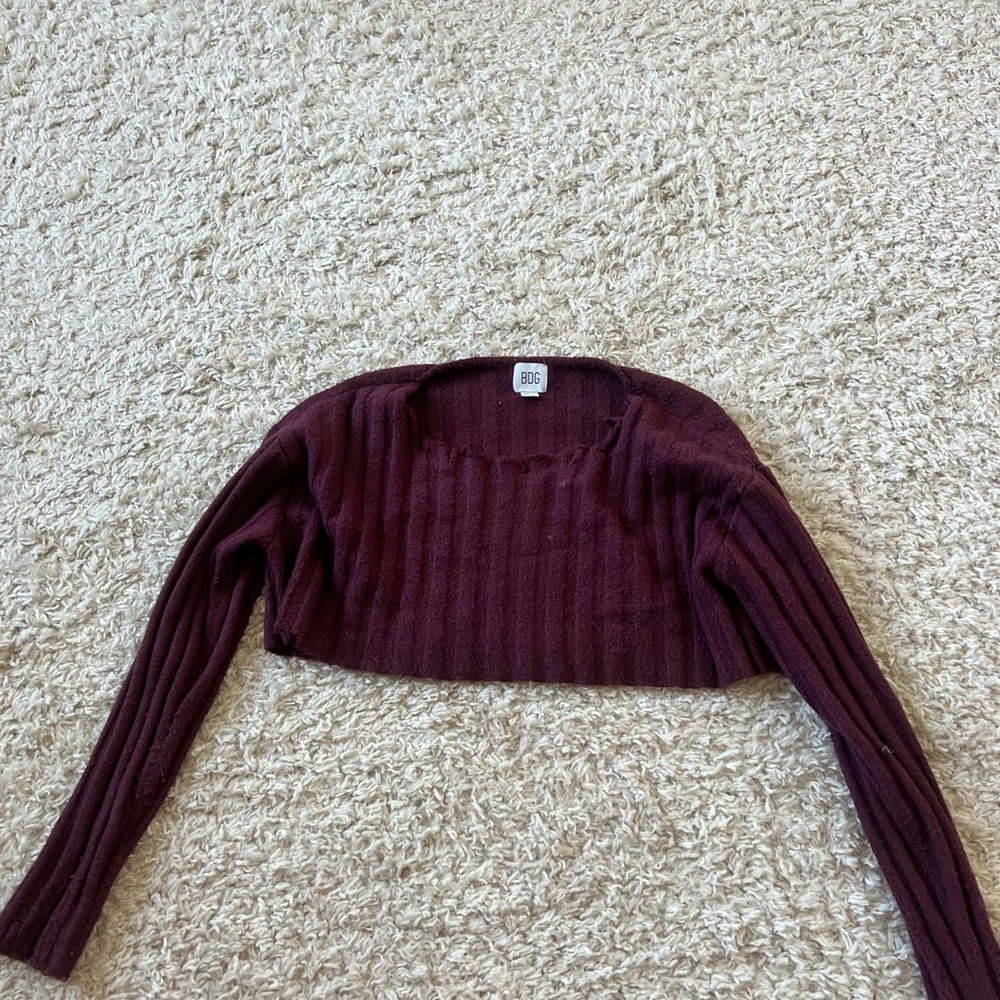 Urban Outfitters Burgundy Crop Top